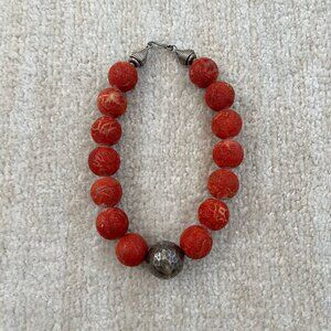 Vintage Statement Chunky Beaded Choker Necklace Jewelry